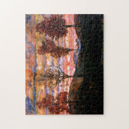 Fyra Träd av Egon Schiele Fine Art Pussel