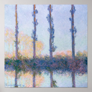 Fyra Träd Claude Monet 1891 Impressionistisk konst Poster