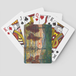 Fyra Träd (liggande konst) (av Egon Schiele) Casinokort