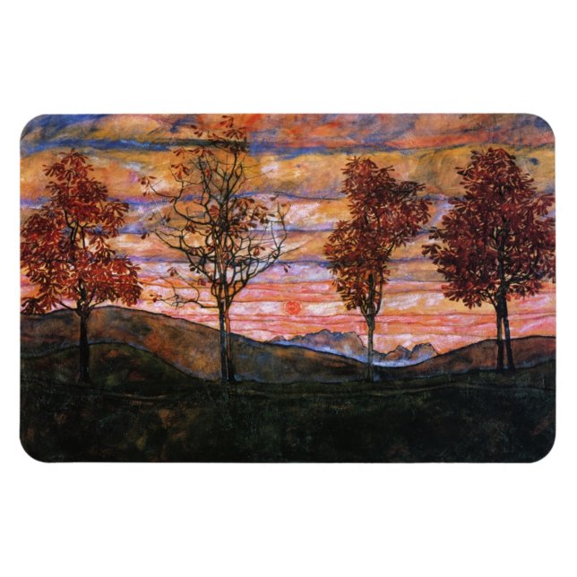 Fyra Träd Magnet (Horisontell)