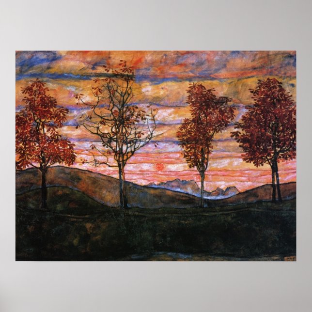 Fyra Träd Poster (Framsidan)