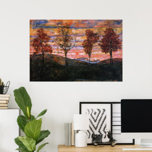 Fyra träd poster
