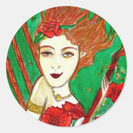 Fyra Trollspön Runt Klistermärke