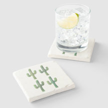 Fyra underlägg av kaki-vattenfärgmarmor