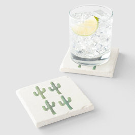 Fyra underlägg av kaki-vattenfärgmarmor