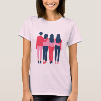 Fyra unga flickor T-Shirt design
