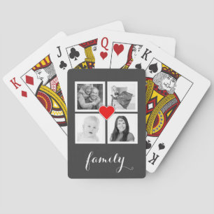Fyra vanliga fotokort i familjen casinokort