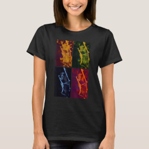 Fyra varianter av bilder i en Bedjande Mantis-jakt T Shirt