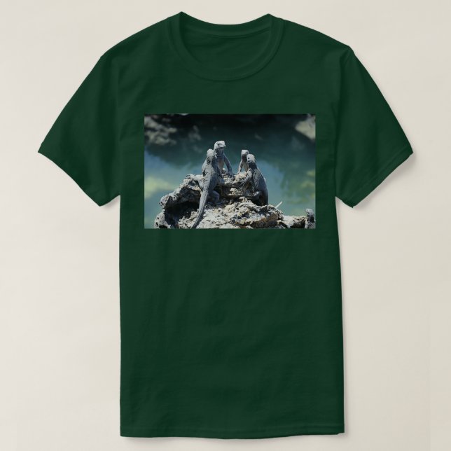 Fyra Vatten Iguanas på Galapagosöarna T Shirt (Design framsida)