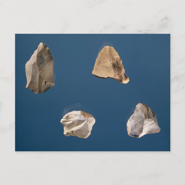 Fyra verktyg, 35000-10000 BC Vykort (Framsida)
