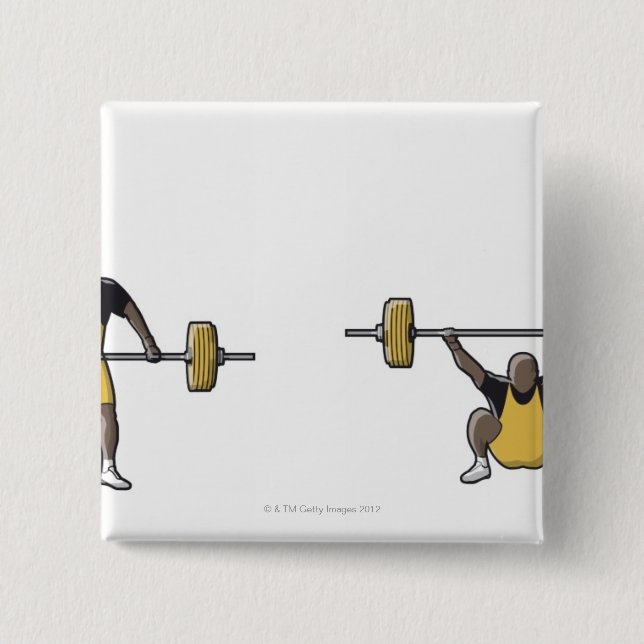 Fyra viktningsfaser med lyftklockor knapp (Framsida)