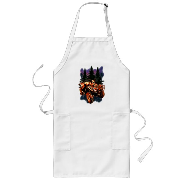 Fyra Wheeler Apron Långt Förkläde (Framsidan)