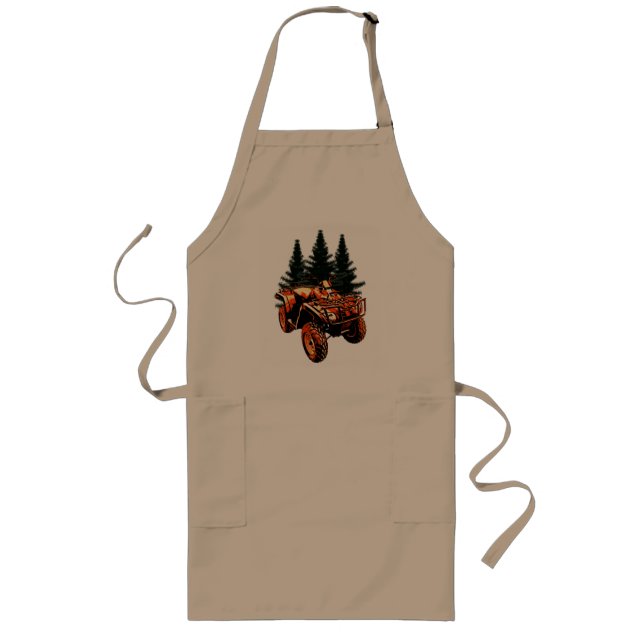 Fyra Wheeler Apron Långt Förkläde (Framsidan)