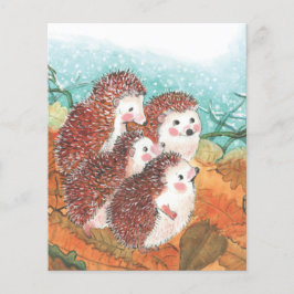Fyra Young Hedgehogs Illustration Pappra Lakan