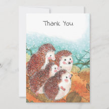 Fyra Young Hedgehogs Illustration