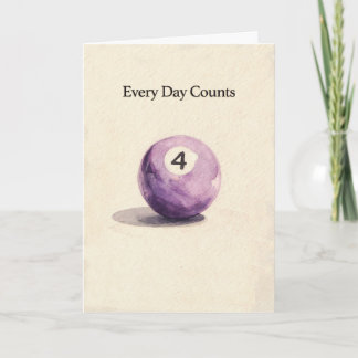 Fyraårsjubileum Nyktra Poolboll Kort