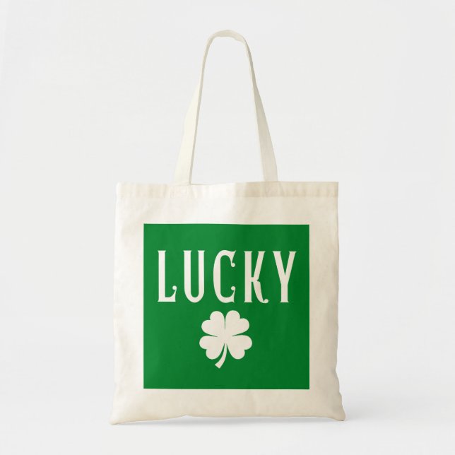 Fyrahjulig klöver St Patrick på båda sidor  Tygkasse (Framsidan)