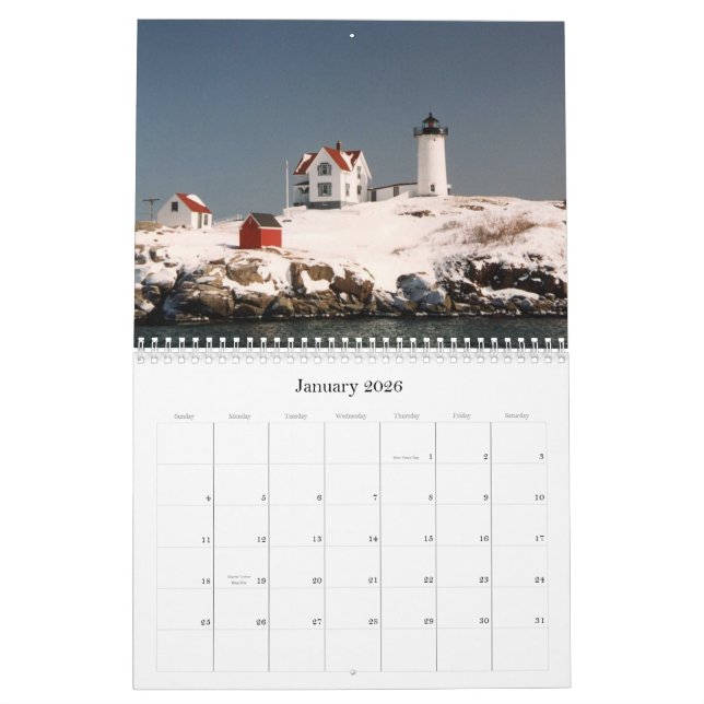 Fyrar av den Maine 2009 kalendern Kalender (Jan 2026)