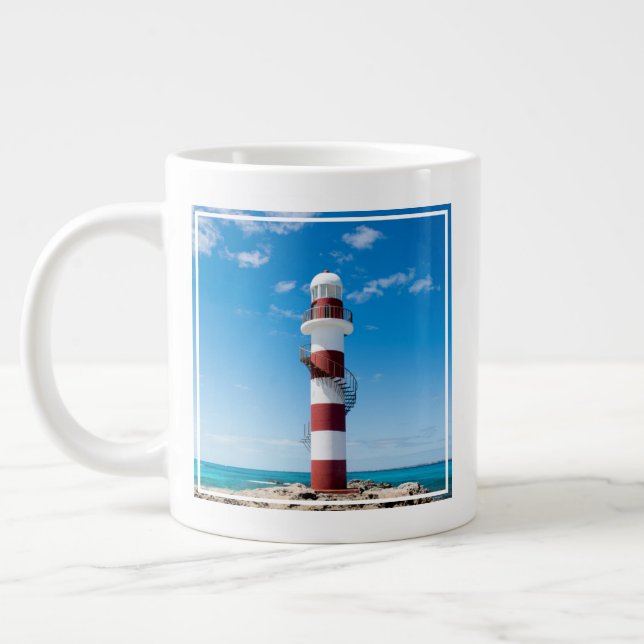 Fyrar | Cancun Quintana Roo Mexiko Jumbo Mugg (Vänster)