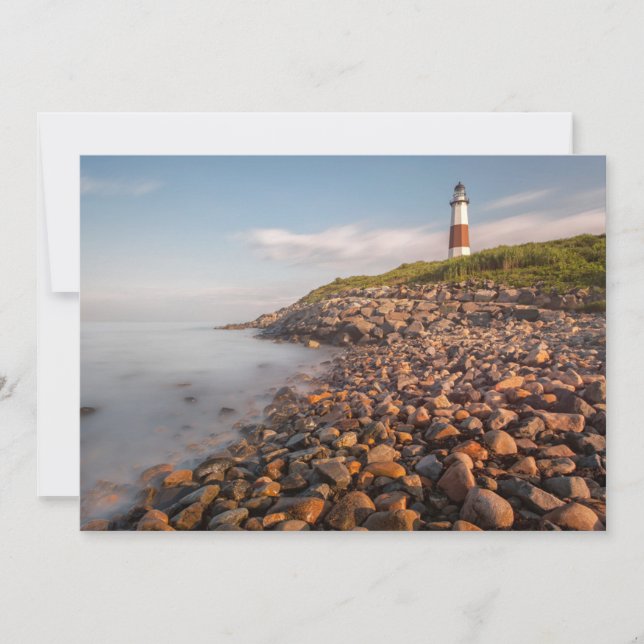 Fyrar | Montauk Point Long Island Tack Kort (Framsida)