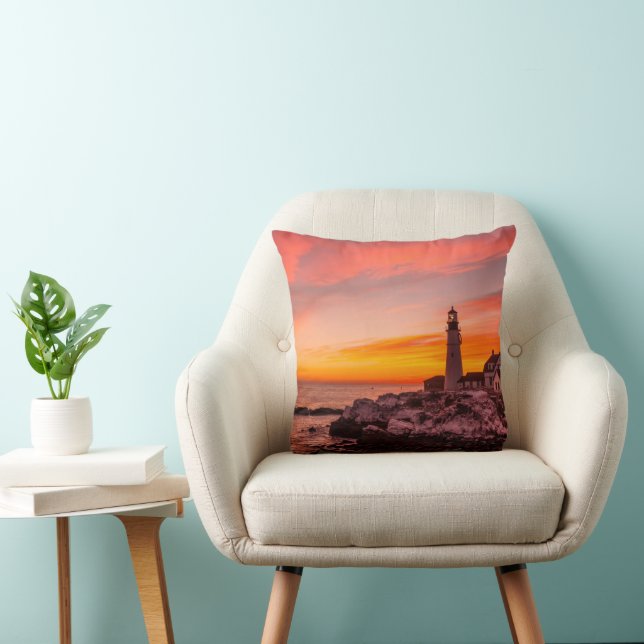 Fyrar |  Portland Head Cape Elizabeth Maine Kudde (Stol)