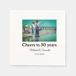 fyrar till 50 år efter att du fyller i fotodatum pappersservett