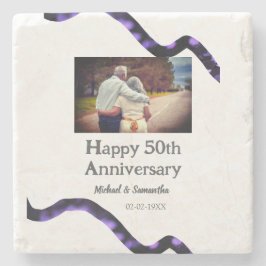 fyrar till 50 år efter att du fyller i fotodatum stenunderlägg