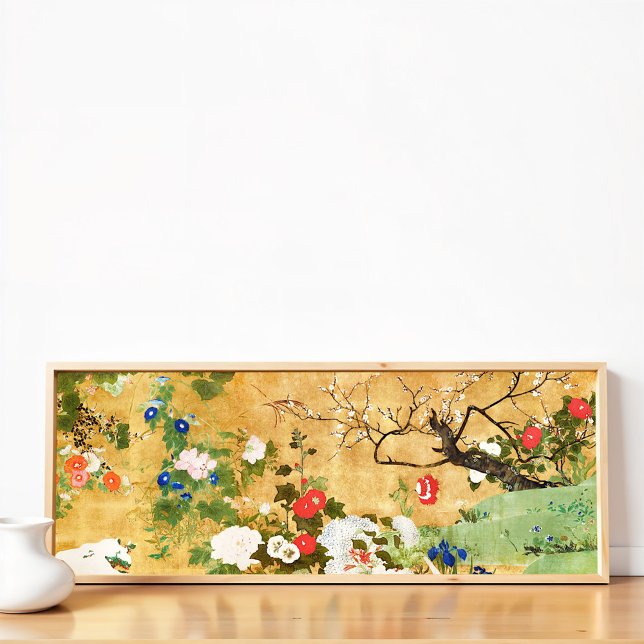 Fyrårstidernas blommor, Saito Ippo, Asiatisk konst Poster (Skapare uppladdad)