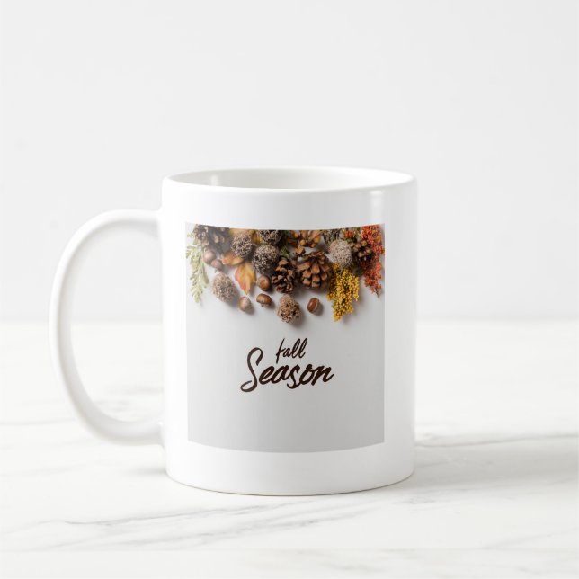 Fyrårstidsmugg Höstdesign Kaffemugg (Vänster)