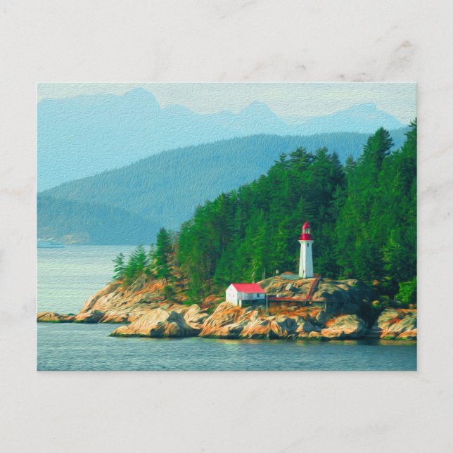Fyrbergmålning Vancouver BC Vykort (Framsida)