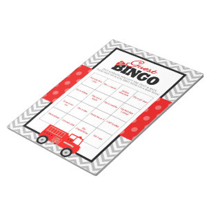 Fyrbilsgäst Bingo Baby Shower-spel - 40-pack Anteckningsblock