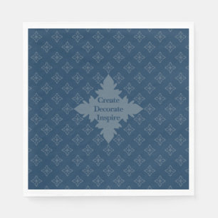 Fyrbladig rosett Airforce Blue Foulard-mönster Pappersservett