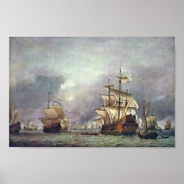 Fyrdagen under slaget vid 1666 års möte poster (Framsidan)