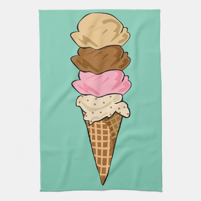 Fyrdubbla doppet kökshandduk (Vertikal)