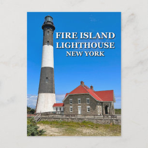 Fyren Fire Island, vykort från New York
