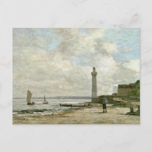 Fyren i Honfleur, 1864-66 (olja på panel) Vykort (Framsida)