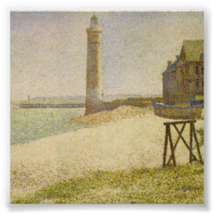 Fyren på Honfleur av Georges Seurat Fototryck