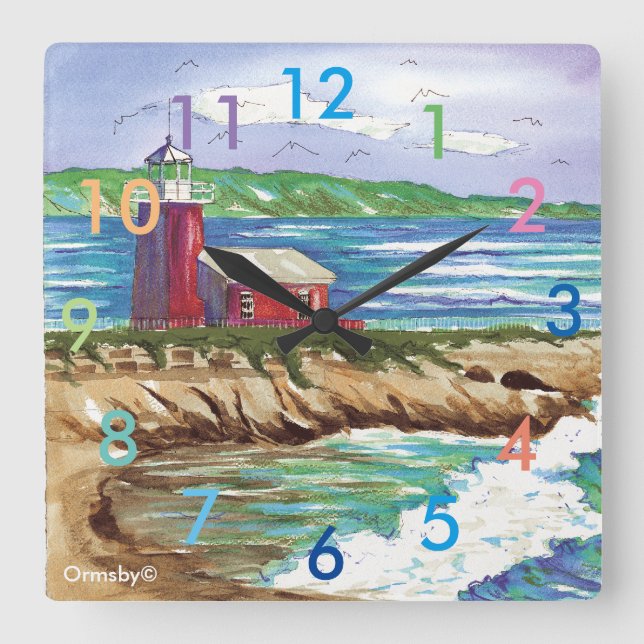 Fyren tar tid på - Santa Cruz Fyrkantig Klocka (Framsida)