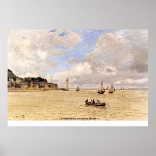 Fyren vid Claude Monet Poster