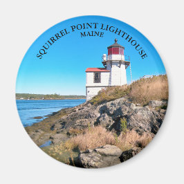 Fyrerpunkt fyr, Maine Round Magnet