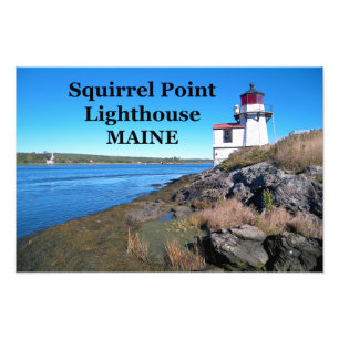 Fyrerpunkt, Maine Photo Print Fototryck