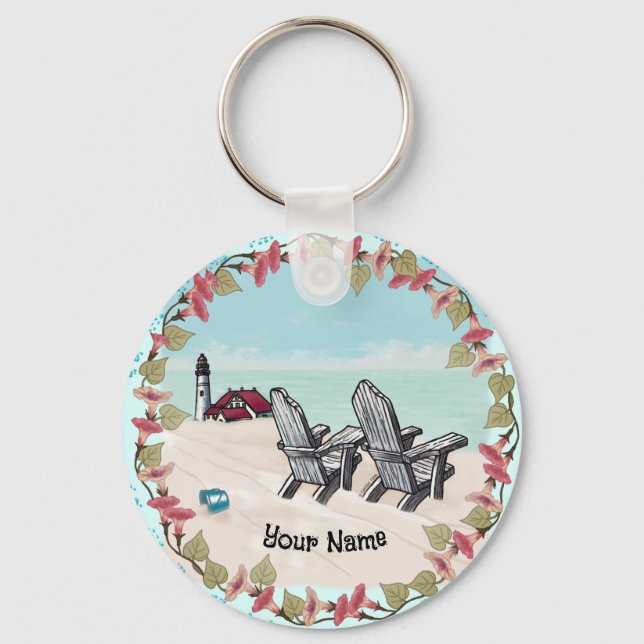 Fyrfack för persikor nyckelring (Framsida)