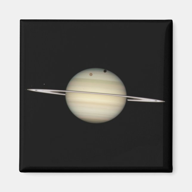 Fyrfaldig Saturnus månpassage Magnet (Framsidan)