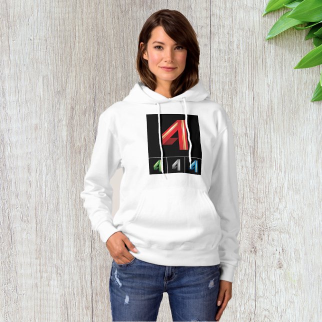 Fyrfärgat nummer fyra kvinnor Hoodie T Shirt (Skapare uppladdad)