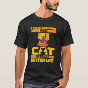 Fyrhjuling Kat Cyklist Motor Sport Fyrhjuling T Shirt
