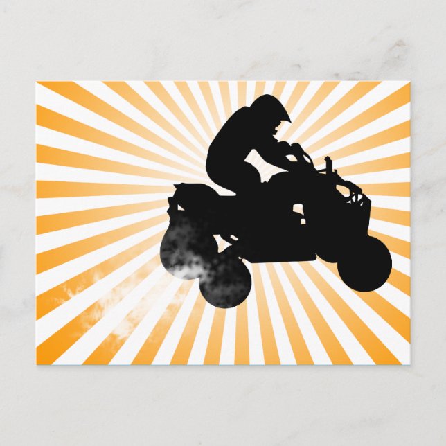 fyrhjulingar. vykort (Framsida)