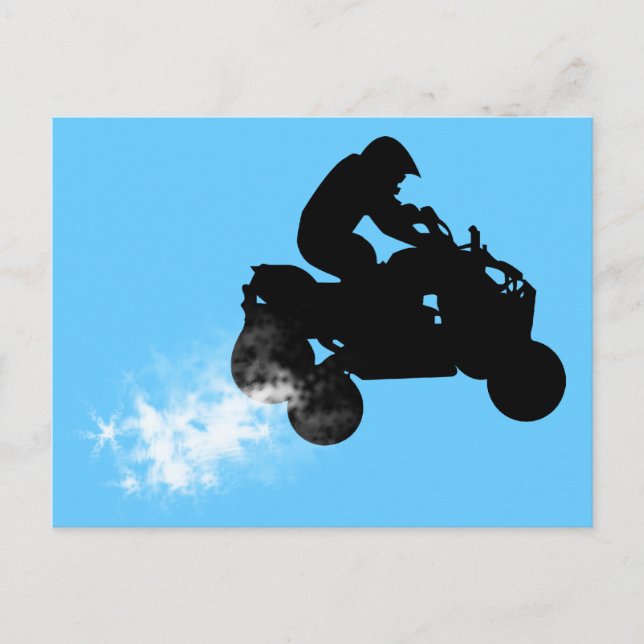 fyrhjulingar. vykort (Framsida)