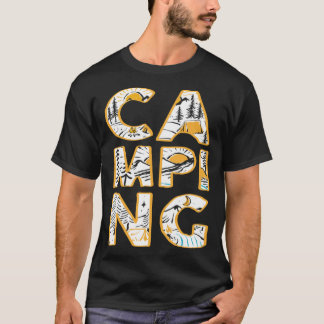 Fyrkamera utomhushickor, söt grafik t shirt
