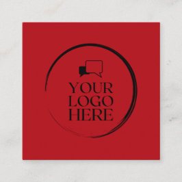 Fyrkant Lägg till logotypens anpassningsbar cirkel Fyrkantigt Visitkort