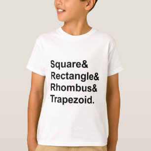 Fyrkant Rektangel Romb Trapets Fyrhörningar T-shirt
